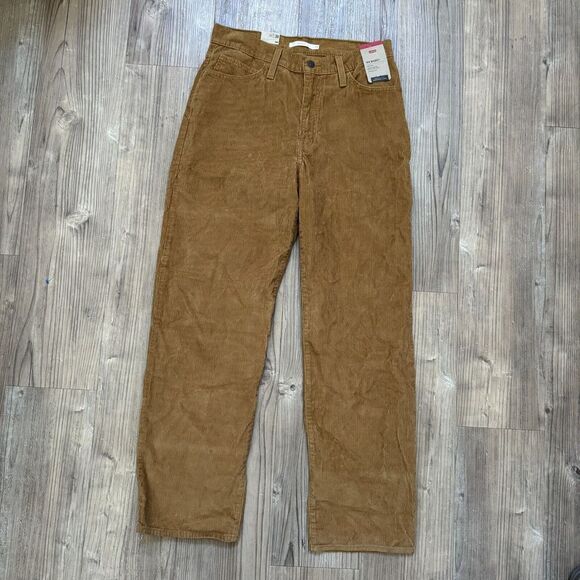 NWT Levi's Women's '94 Baggy Brown Corduroy Loose Fit Straight Leg Pants 29 x 30 - Picture 1 of 10